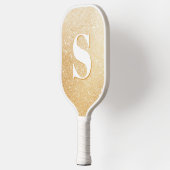 Gouden Glitter Gepersonaliseerd Monogram Pickleball Paddle (Links)
