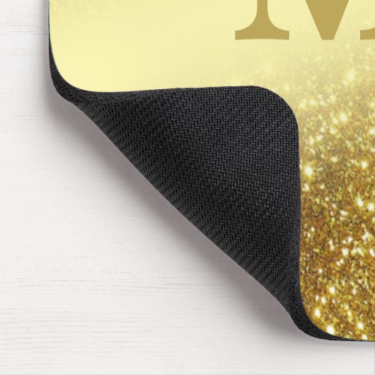 Gouden glitter gepersonaliseerd muismat (Hoek)