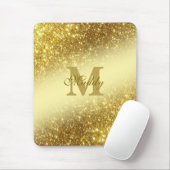 Gouden glitter gepersonaliseerd muismat (Met muis)