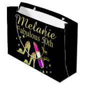 GOUDEN GLITTER GEPERSONALISEERDE 50E VERJAARDAG CA LARGE CADEAUTASJE (Achterkant Gekanteld)