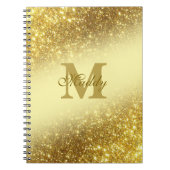 Gouden glitter gepersonaliseerde iPhone / iPad cas Notitieboek (Voorkant)