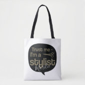 Gouden Glitter Gepersonaliseerde Stylist Canvas ta Tote Bag (Voorkant)