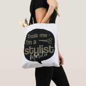 Gouden Glitter Gepersonaliseerde Stylist Canvas ta Tote Bag (Dichtbij)