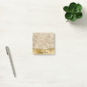 Gouden Glitter Geript Folie Papier Gepersonaliseer Post-it® Notes (Kantoor)