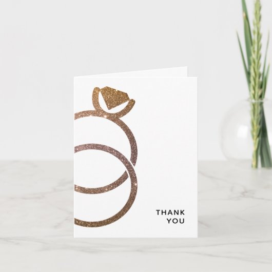 Gouden Glitter gestapelde ringen Moderne bruiloft (Voorkant)