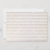 Gouden Glitter gestapelde ringen Moderne bruiloft Kaart (Achterkant)