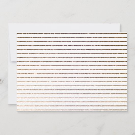 Gouden Glitter gestapelde ringen Moderne bruiloft Kaart (Achterkant)