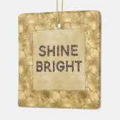 Gouden Glitter Giraffe Print Shine Brigh Keramisch Ornament (Links)