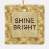Gouden Glitter Giraffe Print Shine Brigh Keramisch Ornament (Voorkant)