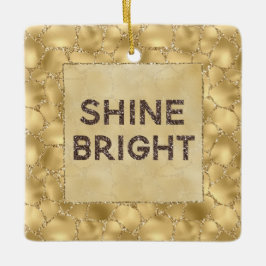 Gouden Glitter Giraffe Print Shine Brigh Keramisch Ornament