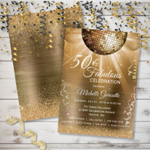 Gouden Glitter Glam 50 en Fabulous Disco Ball