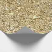 Gouden Glitter Glam Bling Stijlvol Chic Mode  Cadeaupapier (Hoek)