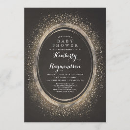Gouden Glitter Glam | Elegant  Baby shower Kaart