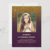 Gouden Glitter Glam  Foto Verjaardag Kaart (Voorkant)