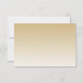 Gouden Glitter Glam Gepersonaliseerde Reactie Kaar RSVP Kaartje (Achterkant)