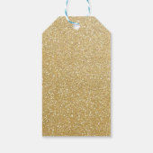 Gouden Glitter Glam Holiday Christmas Gift Label Cadeaulabel (Achterkant)