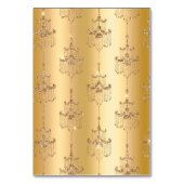 Gouden Glitter Glam Kroonluchters Tafelnummer (Achterkant)