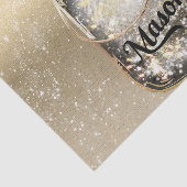 Gouden Glitter Glam Rode Roos Mason Jar Tissuepapier (Detail)