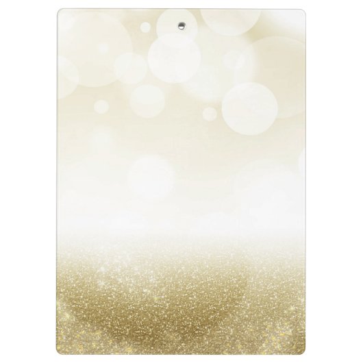 Gouden Glitter Glam Sparkle Lashes Gepersonaliseer Klembord (Achterkant)