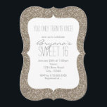 Gouden Glitter Glam Sweet 16 Verjaardagsuitnodigin Kaart<br><div class="desc">Gouden Glitter Glam Sweet 16 Verjaardagsuitnodigingen. Aanpassen voor elk evenement.</div>