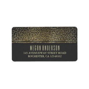 Gouden Glitter Glamour Bruiloft Etiket