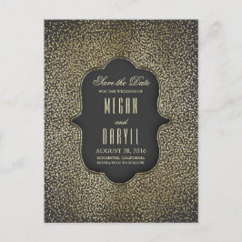 Gouden Glitter Glamour  Save the Date Aankondigingskaart