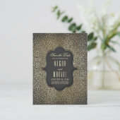 Gouden Glitter Glamour  Save the Date Aankondigingskaart (Staand voorkant)