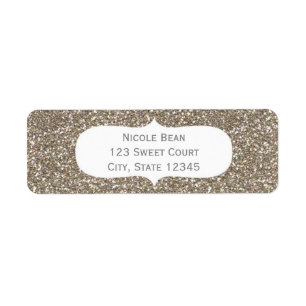 Gouden Glitter Glamour Verjaardags Adreslabels Etiket