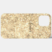 Gouden Glitter Glans Elegant Persoonlijk Case-Mate iPhone Case (Achterkant (horizontaal))