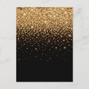 Gouden glitter glans elegante luxe textuur briefkaart