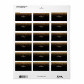 Gouden glitter glans elegante luxe textuur etiket (Full Sheet)
