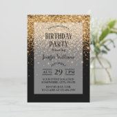 Gouden glitter glans elegante luxe textuur kaart (Staand voorkant)