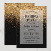 Gouden glitter glans elegante luxe textuur kaart (Voorkant / Achterkant)