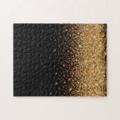 Gouden glitter glans elegante luxe textuur legpuzzel (Horizontaal)