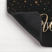 Gouden glitter glans elegante luxe textuur muismat (Hoek)