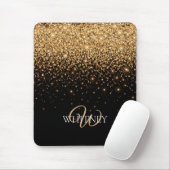 Gouden glitter glans elegante luxe textuur muismat (Met muis)