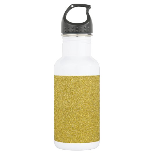 Gouden Glitter, Glans, Glitter Achtergrond Waterfles (Voorkant)