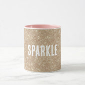 Gouden Glitter Glans Mok (Midden)