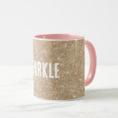 Gouden Glitter Glans Mok (Voorkant rechts)