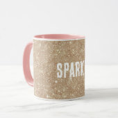 Gouden Glitter Glans Mok (Voorkant links)