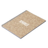 Gouden glitter glans notitieboek (Linkerzijde)