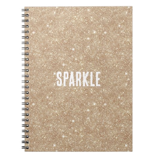 Gouden glitter glans notitieboek (Voorkant)