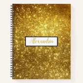 Gouden Glitter Glans Notitieboek (Voorkant)