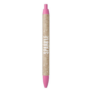 Gouden Glitter Glans Zwarte Inkt Pen