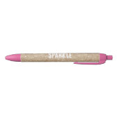 Gouden Glitter Glans Zwarte Inkt Pen (Bodem)