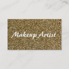 Gouden Glitter Glanzende Make-up Artiest Visitekaa Visitekaartje