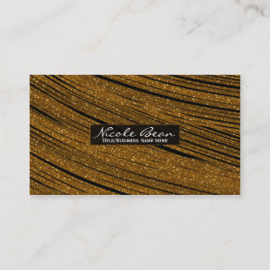 Gouden Glitter Glanzende Zwarte Chic Visitekaartje