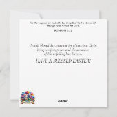 Gouden Glitter Glas in lood Bunny Vlinder Pasen Feestdagenkaart (Achterkant)