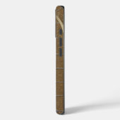 Gouden Glitter Glas in lood iPhone 16 Hoesje (Achterkant / Links)