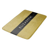 Gouden Glitter, Glitter Achtergrond, Jouw naam Badmat (Gekanteld)